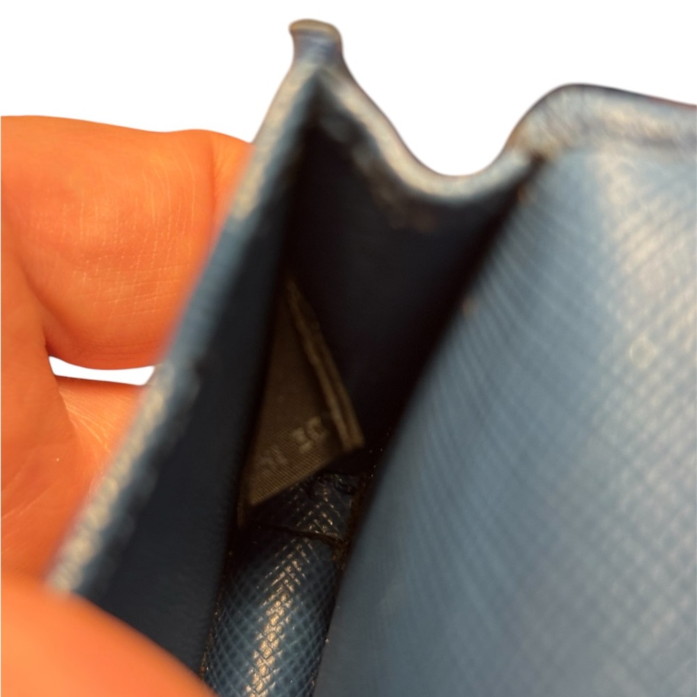 Prada Blue Leather Card Holder - Picture 6 of 11